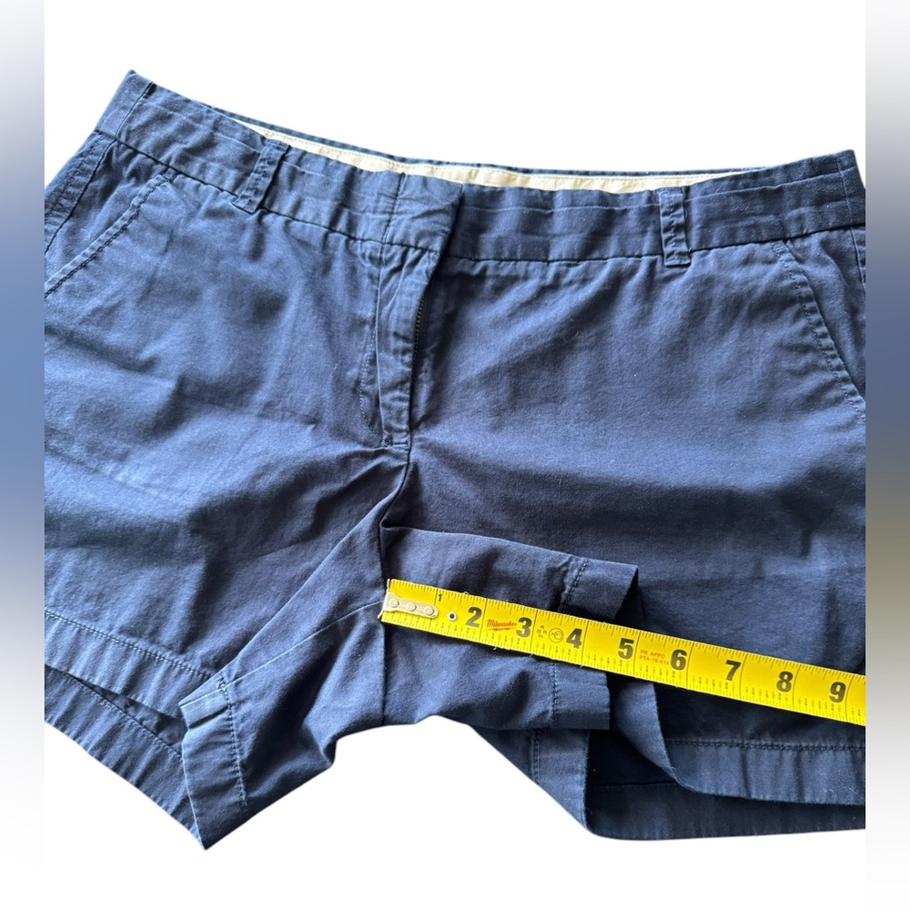 J. Crew Broken In Chino Cotton Shorts Women's Size 12 Navy Blue - Picture 5 of 8